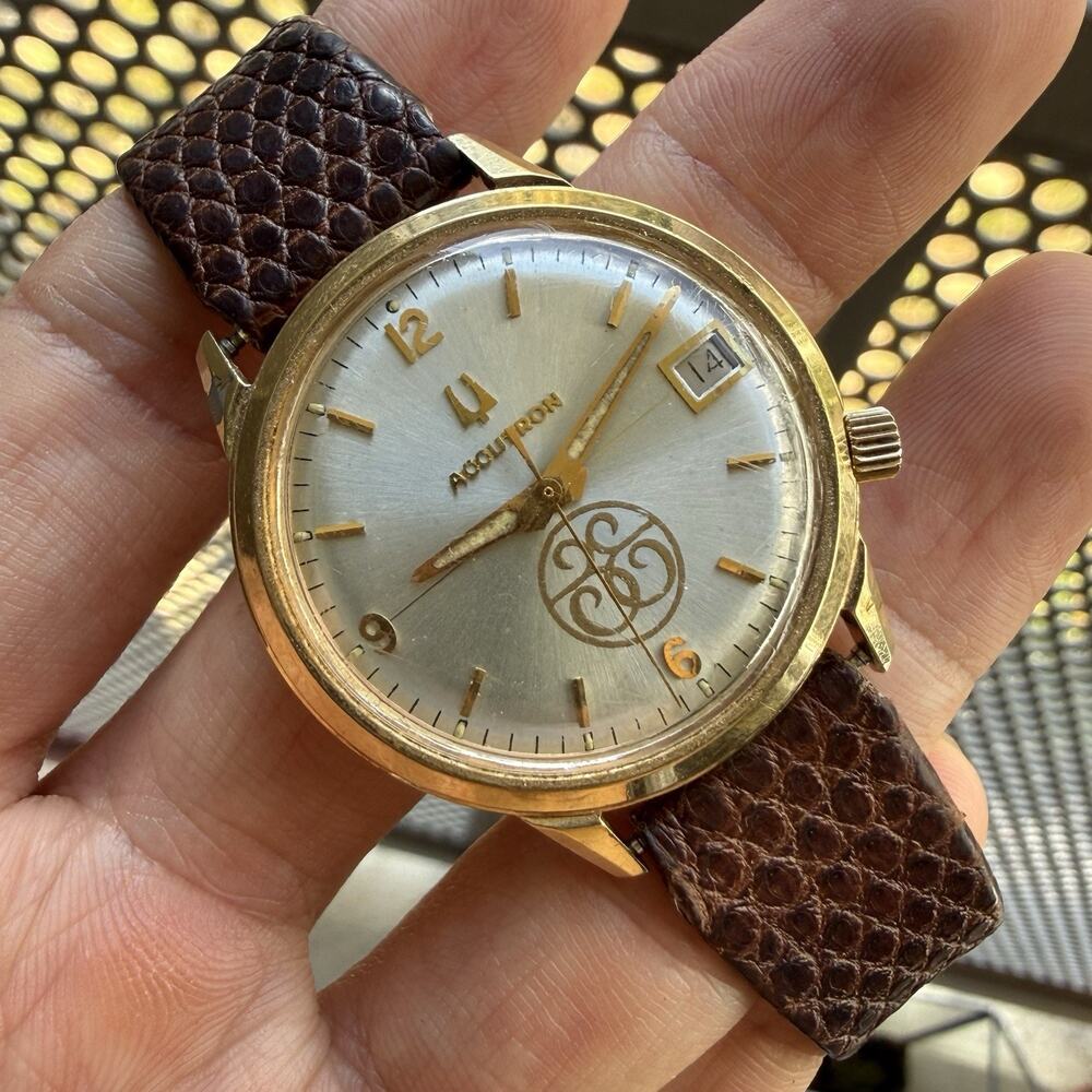 Vintage Bulova Accutron 10k Rolled Gold Men’s Watch N7 34mm - UNTESTED